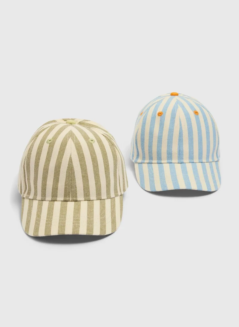 ماتلان 2 Pack Kids Stripe Caps